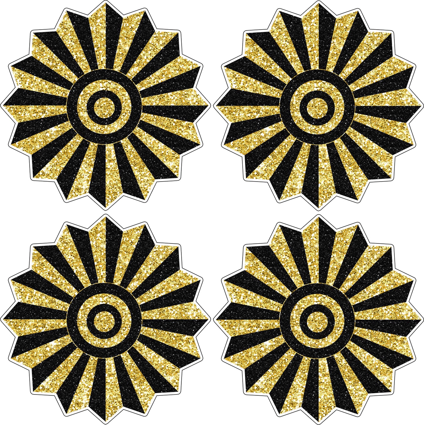 FANS (Accents) - Glitter - Great for Graduation & other Setups - Half Sheet Misc. (Copy)