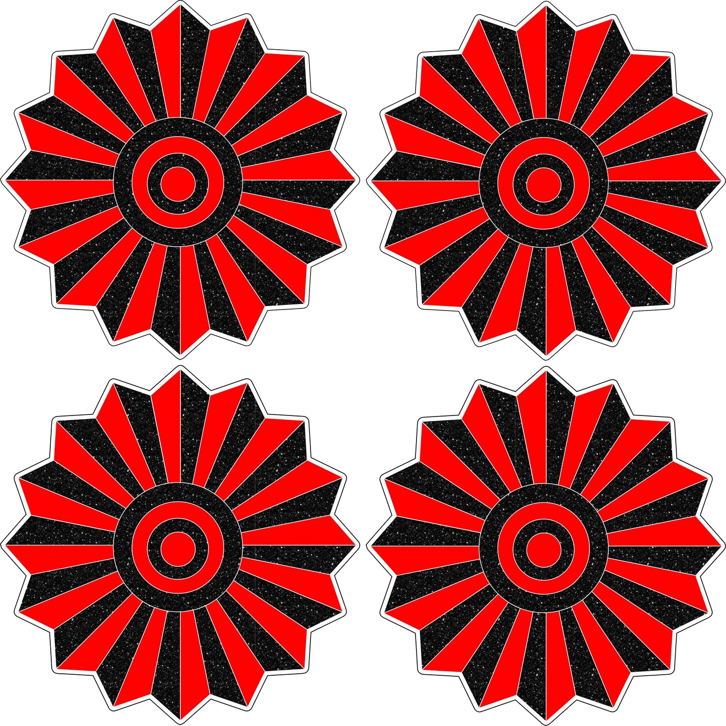 FANS (Accents) - Glitter - Great for Graduation & other Setups - Half Sheet Misc. (Copy)
