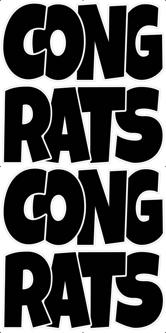 Congrats x 2 Ez Set (LG Font) Ez Set - Choose 1 Color.