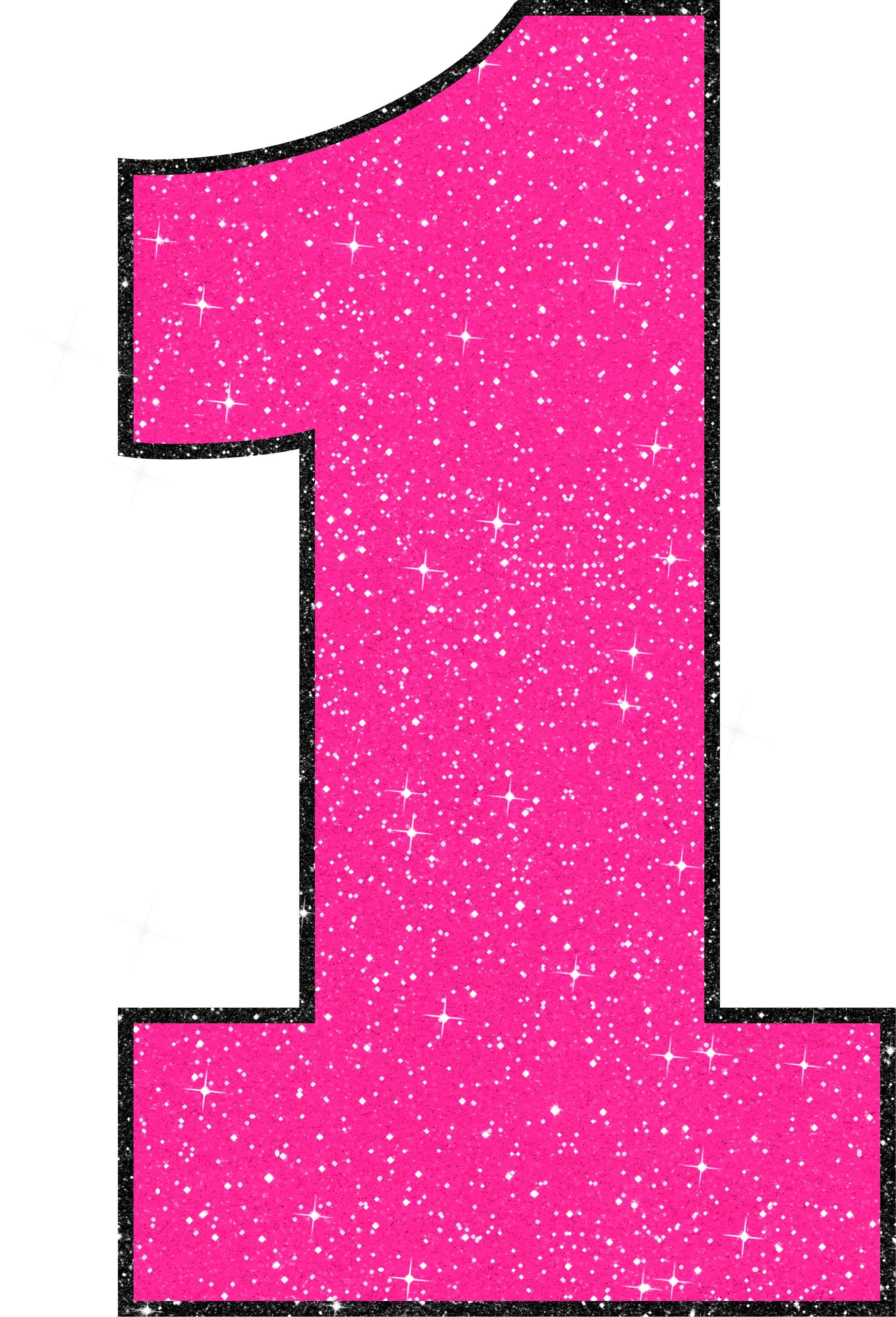 pink glitter number 1
