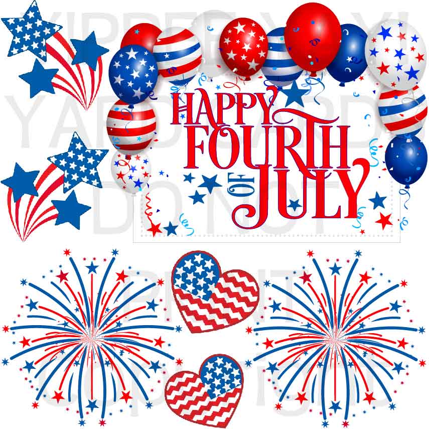4th Fourth of July and Fireworks Half Sheet (Must Purchase Hal