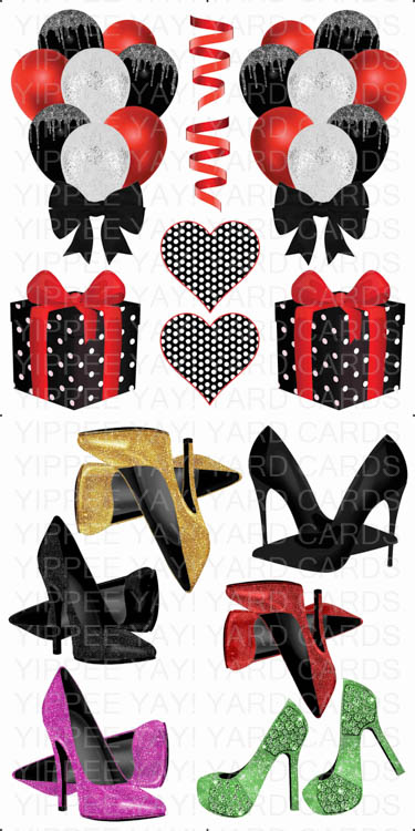 Black and Red 3 and Heels