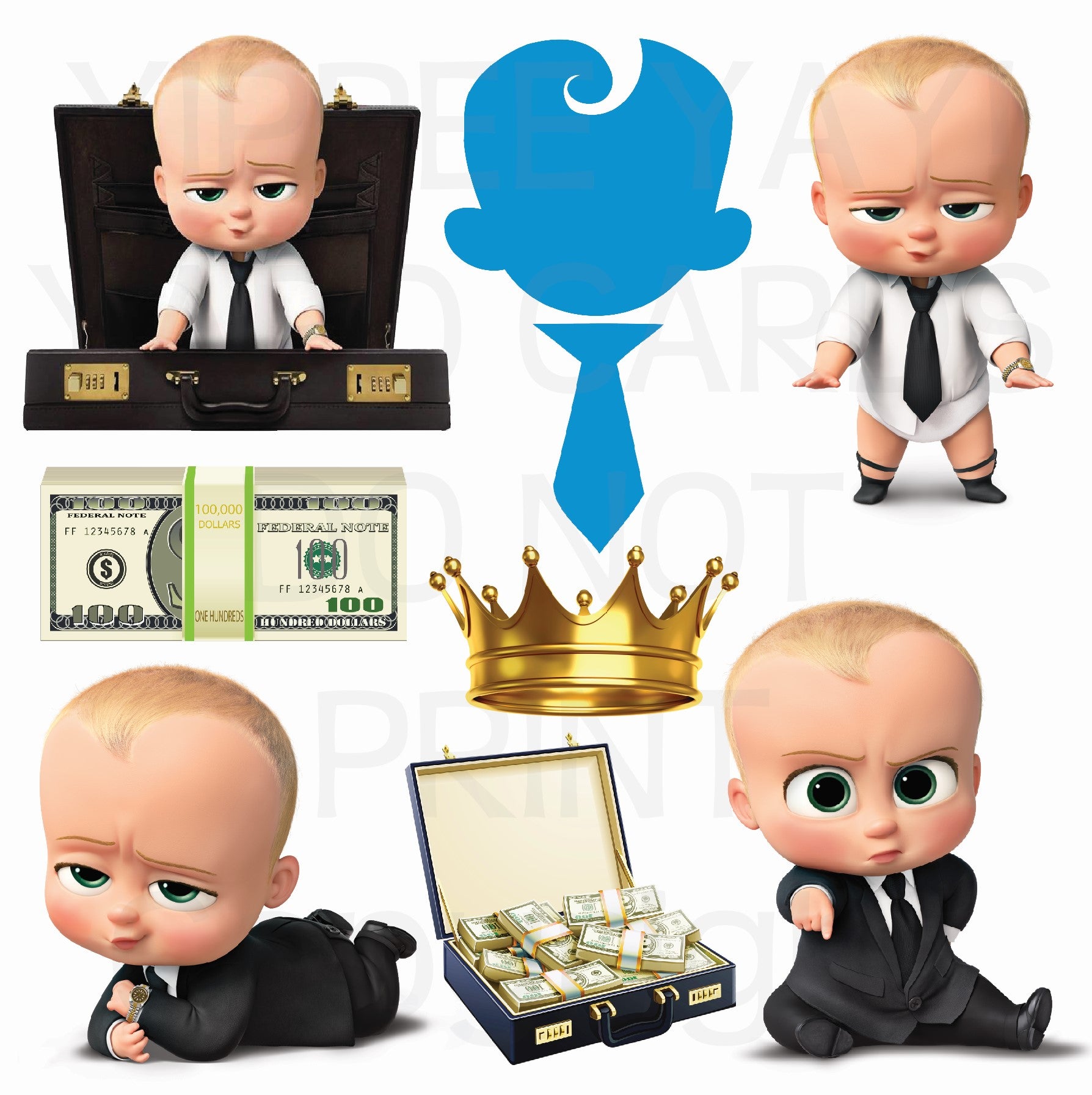 Boss Baby Boy Set Half Sheet (Must Purchase Half sheets Yo
