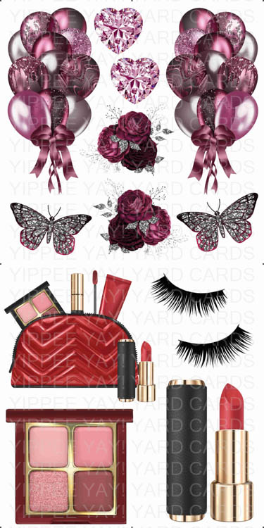Burgundy Balloons and Makeup 1