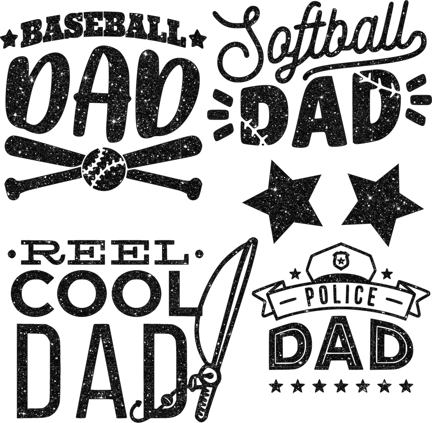 Dad Sayings - Set 5 - Accents Half Sheet Misc. (Must Purchase 2 Half sheets - You Can Mix & Match)