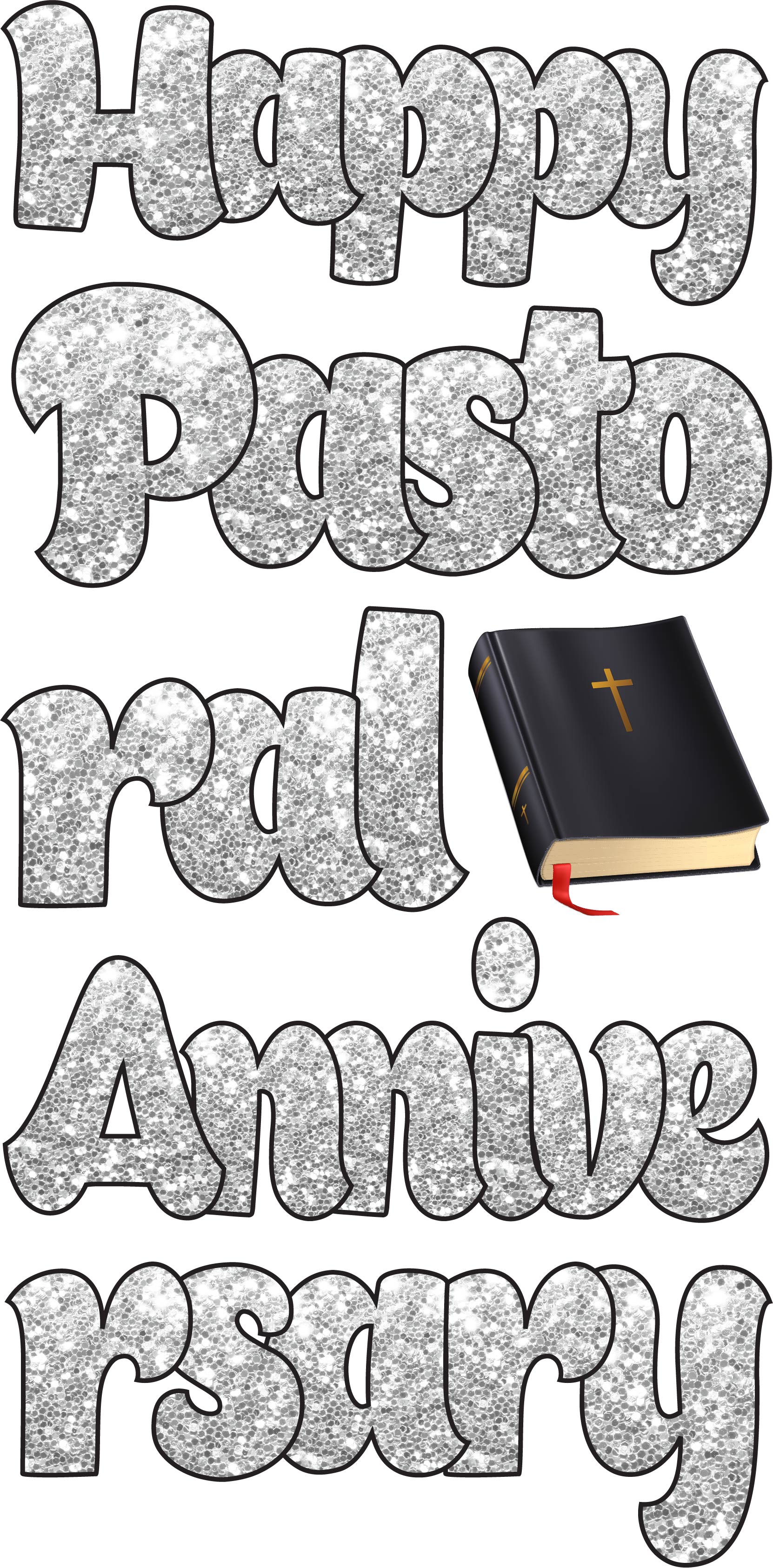 Happy Pastoral Anniversary Ez Set Chunky Glitter Silver – Yippee Yay! Yard Cards happy-pastoral-anniversary-ez-set-chunky-glitter-silver-yippee-yay-yard-cards