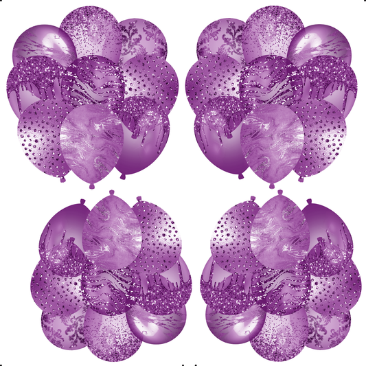 Solid Color Balloon Sheets x 4 - Purple - Half Sheet Misc. (Must Purchase 2 Half sheets - You Can Mix & Match)