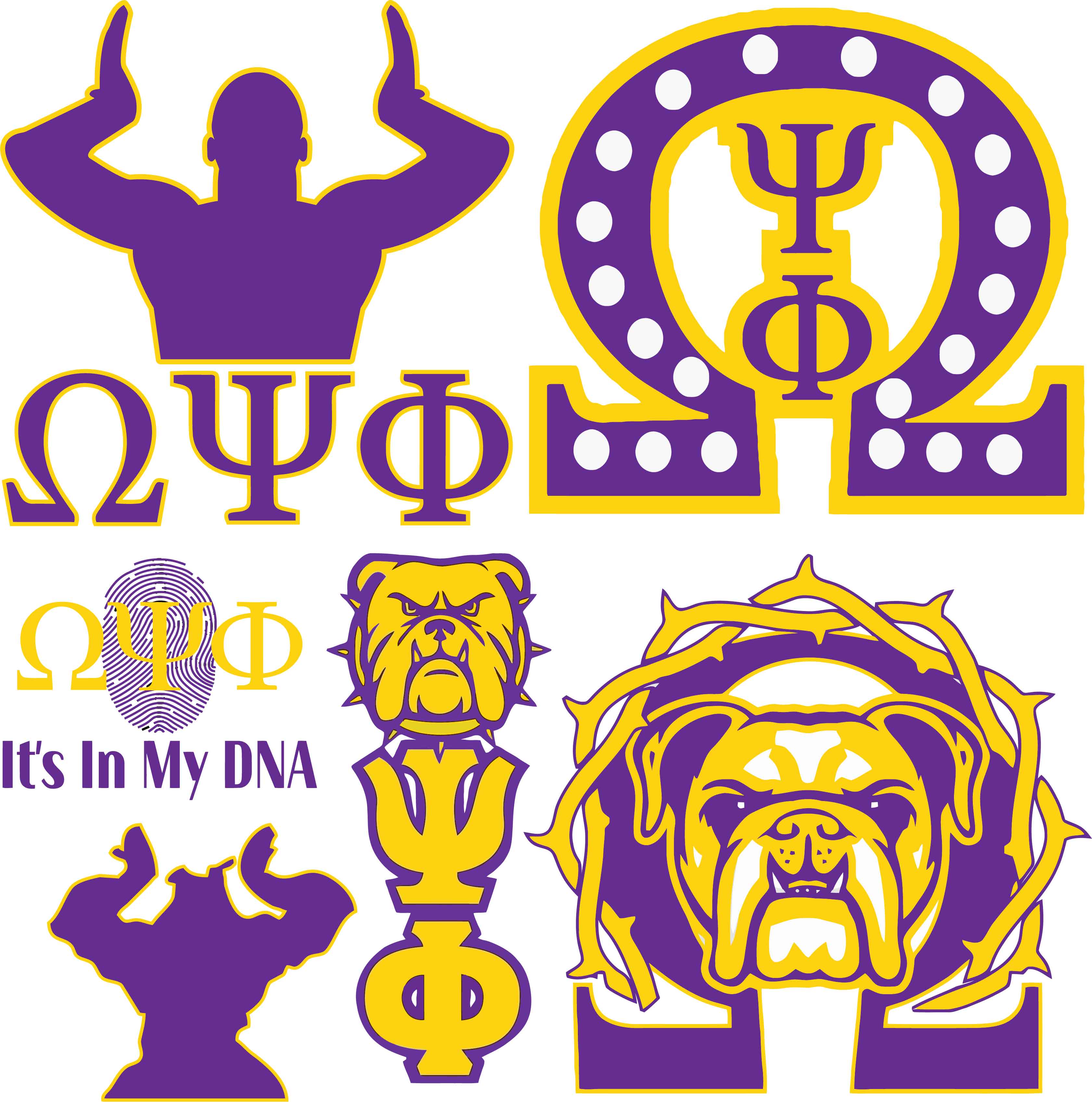 OMEGA Psi Phi Half Sheet Misc. Yippee Yay! Yard Cards