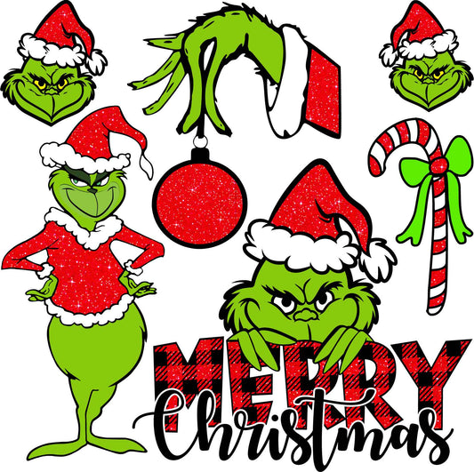 The Grinch Glitter Half Sheet
