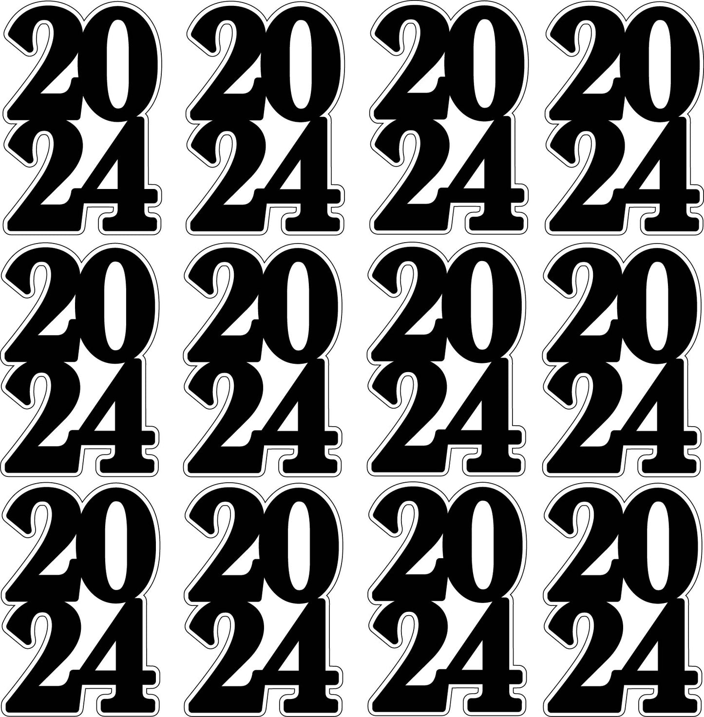 2024 Graduation Numbers- Choose One Color.