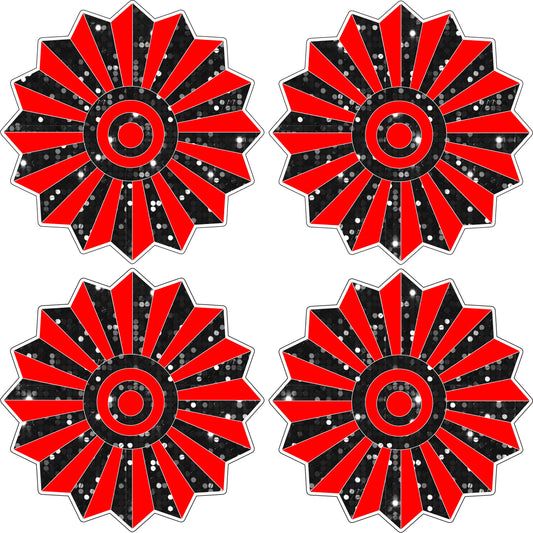 FANS (Accents) - Sequins - Great for Graduation & other Setups - Half Sheet Misc.