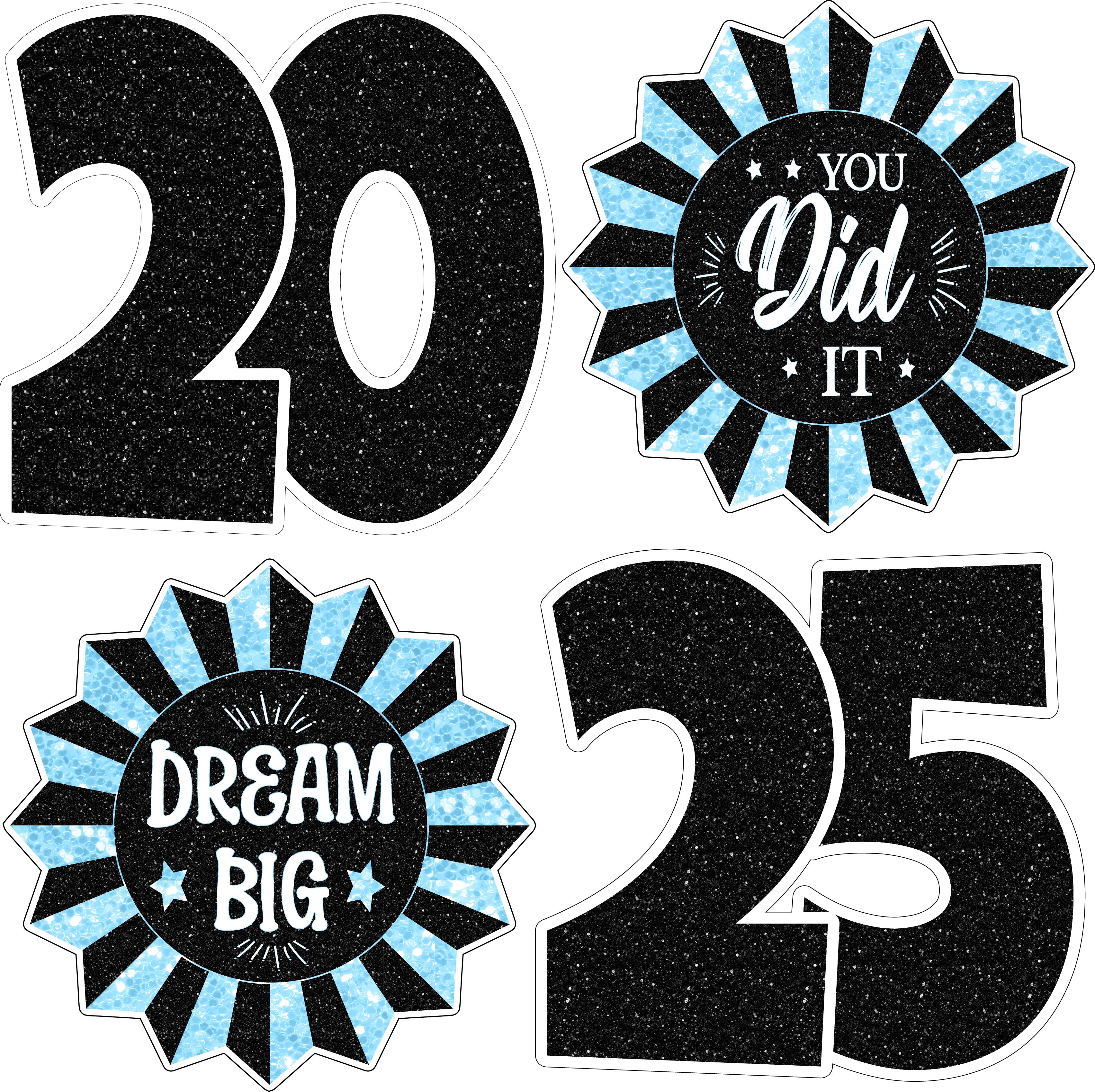 Graduation Accents [Fans] and 2025 Grad Numbers - Half Sheet Misc ...