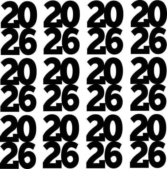 2026 Graduation Numbers Set 2 - Choose One Color.