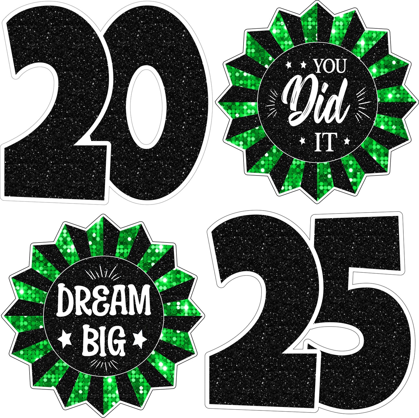 Graduation Accents [Fans] and 2025 Grad Numbers - Half Sheet Misc.