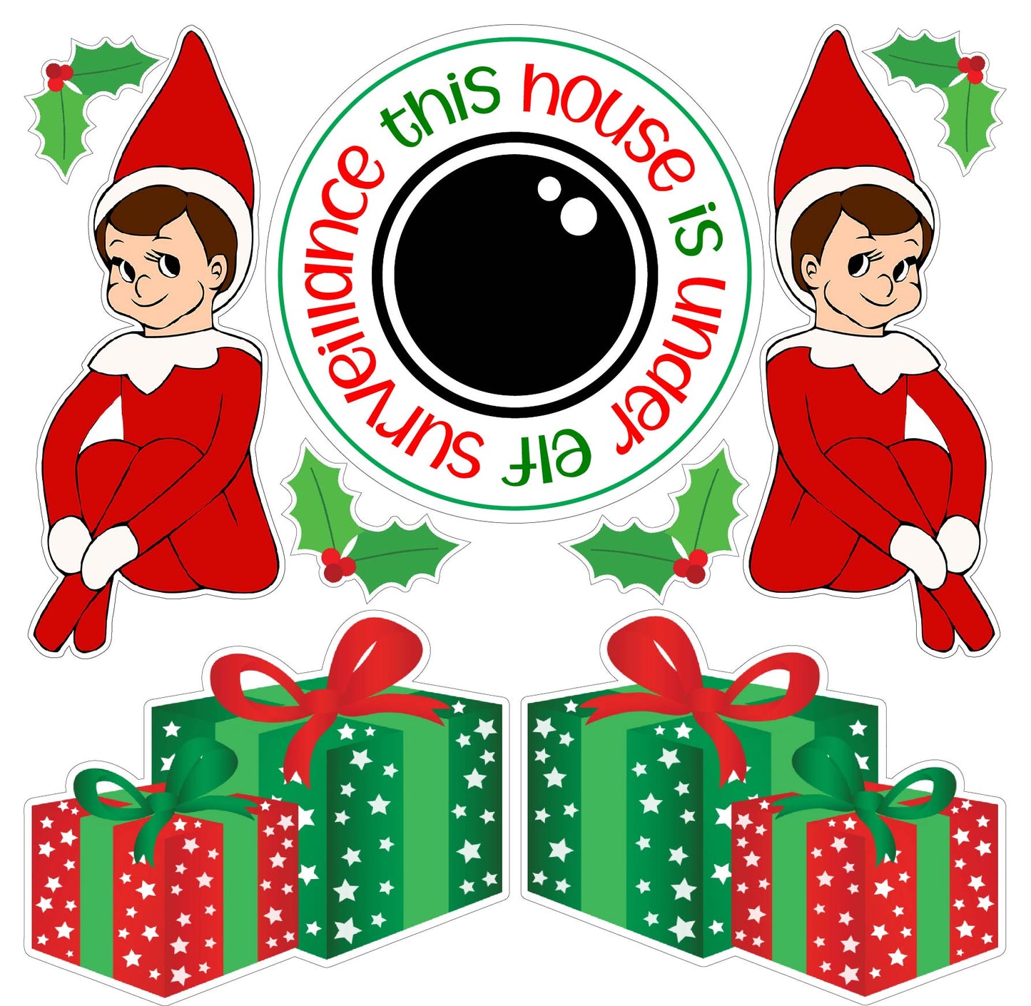 Elf on Shelf Under Surveillance Half Sheet