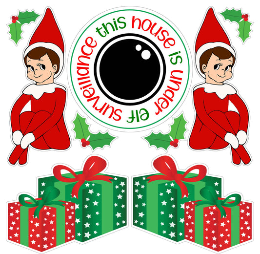 Elf on Shelf Under Surveillance Half Sheet