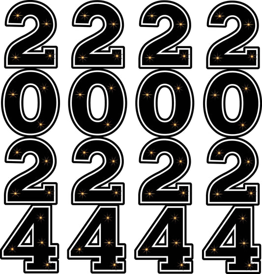 Four - 4 Stacks of Graduation Numbers - 2024 - Half Sheet Misc.