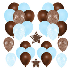 Baby Blue and Brown Balloons Half Sheet Misc. (Must Purchase 2 Half sheets - You Can Mix & Match) (Copy)