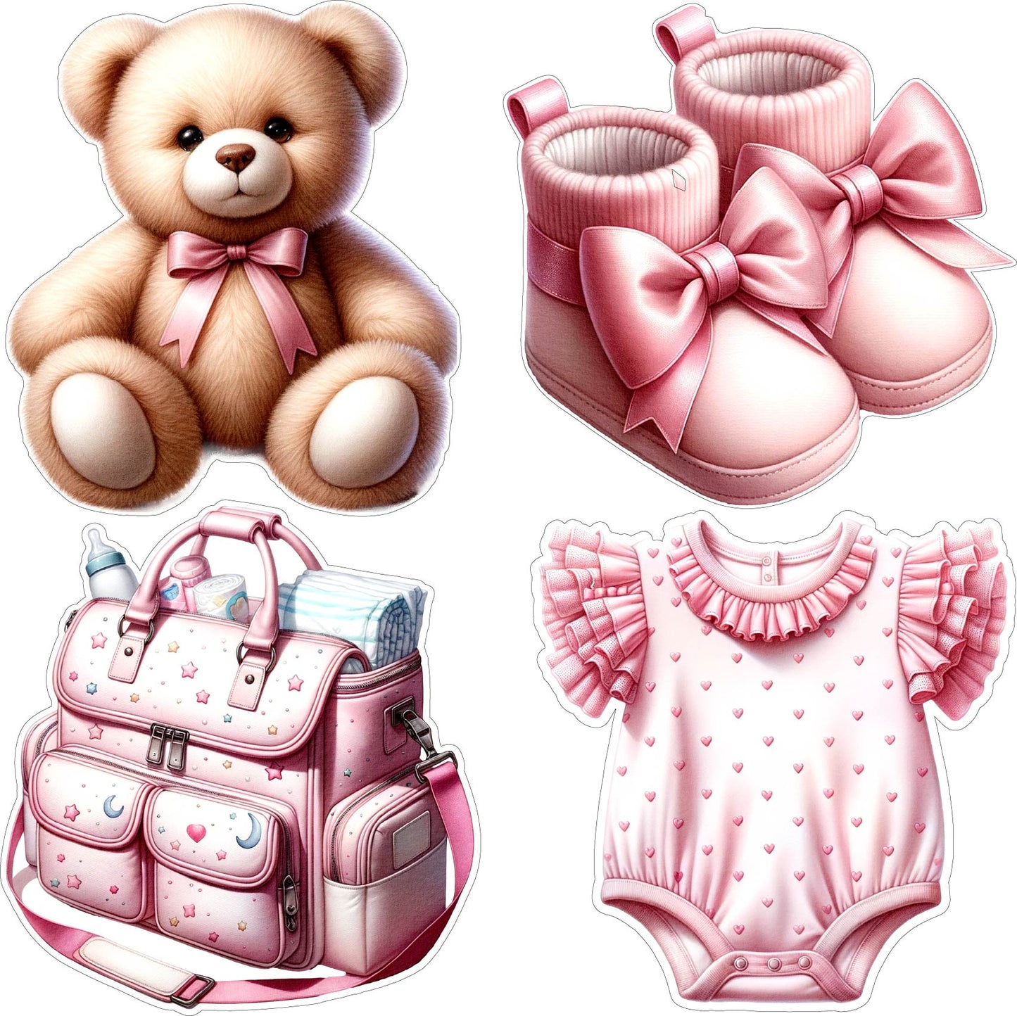 Pink Baby Girl Half Sheet