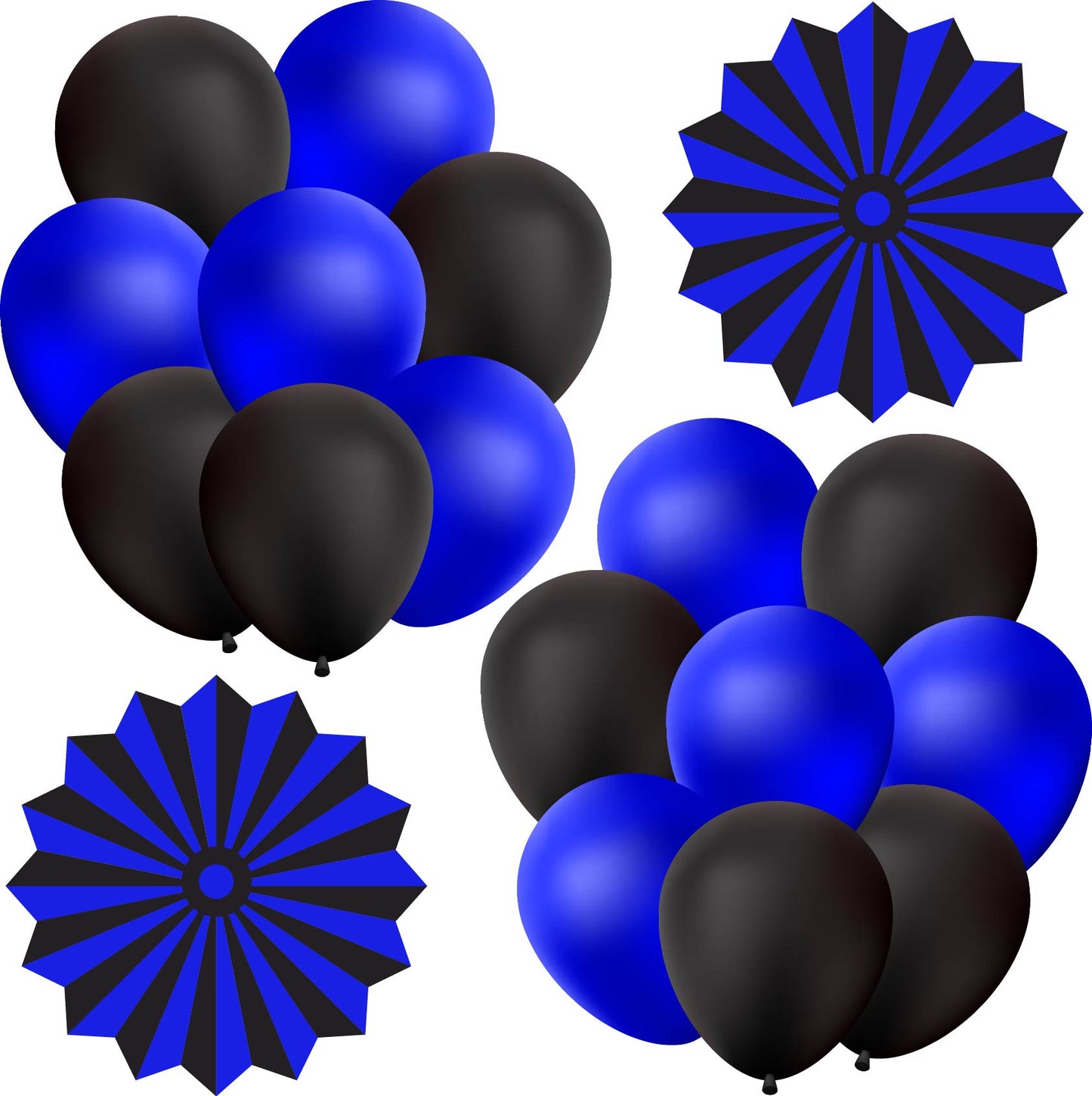 Basic Balloons and Fans - Choose 1 Color - Half Sheet Misc.