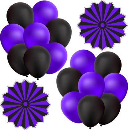 Basic Balloons and Fans - Choose 1 Color - Half Sheet Misc.