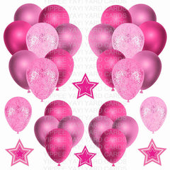Breast Cancer Pink Balloons Half Sheet Misc. (Must Purchase 2 Half sheets - You Can Mix & Match) (Copy) (Copy) (Copy) (Copy)
