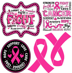 Breast Cancer Pink Set 2 Half Sheet Misc. (Must Purchase 2 Half sheets - You Can Mix & Match) (Copy)