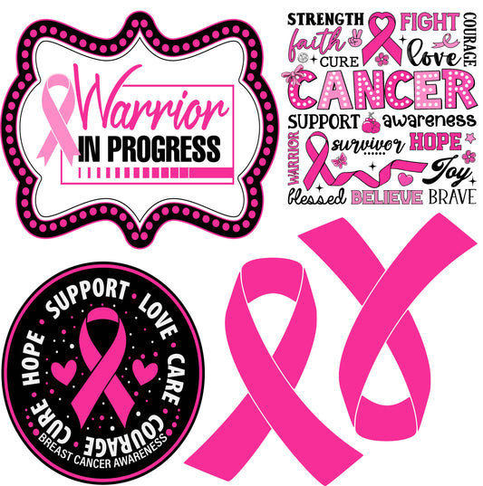 Breast Cancer Pink Set 3 Half Sheet Misc. (Must Purchase 2 Half sheets - You Can Mix & Match) (Copy) (Copy)