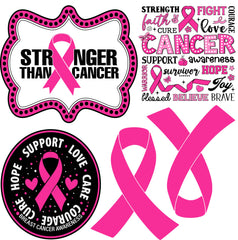 Breast Cancer Pink Set 4 Half Sheet Misc. (Must Purchase 2 Half sheets - You Can Mix & Match) (Copy) (Copy) (Copy)