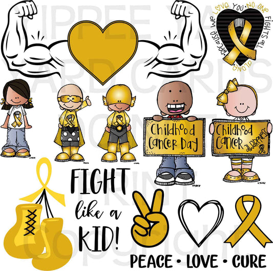 Childhood Cancer Half Sheet Misc. (Must Purchase 2 Half sheets - You Can Mix & Match)