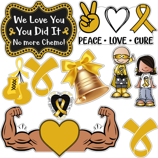 Childhood Cancer Set 2 Half Sheet Misc. (Must Purchase 2 Half sheets - You Can Mix & Match)
