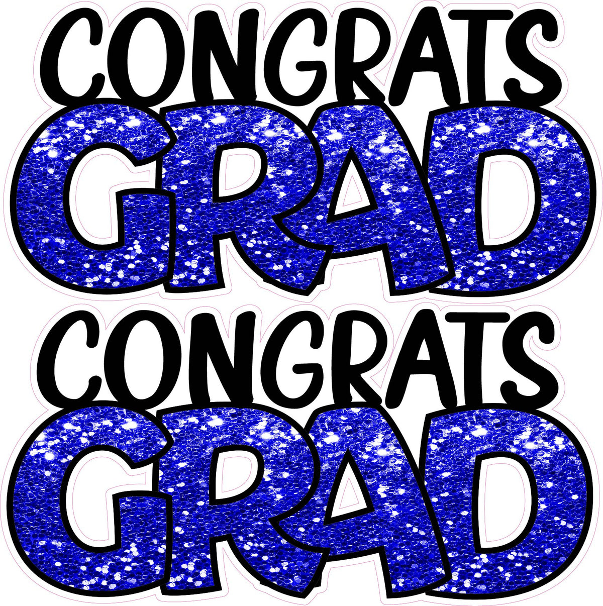 Graduate Flash Congrats Grad x 2 - Choose 1 Color. – Yippee Yay! Yard Cards