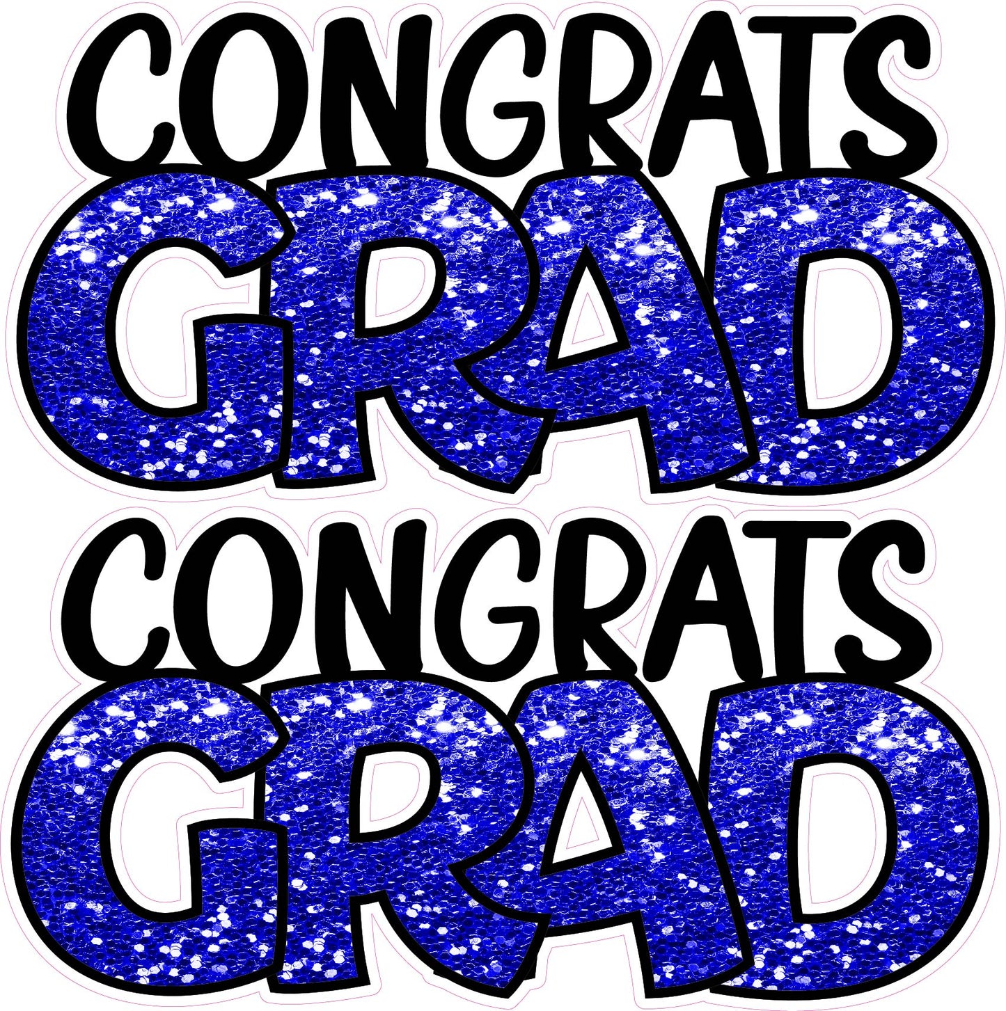 Congrats Grad x 2 - Choose 1 Color.