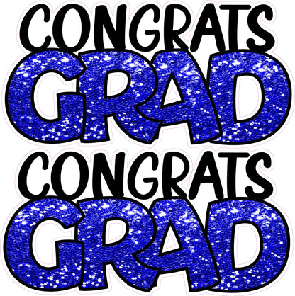 Congrats Grad x 2 - Choose 1 Color.