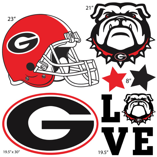 Georgia Bulldogs Half Set 1 Sheet Misc. (Must Purchase 2 Half sheets - You Can Mix & Match) (Copy)