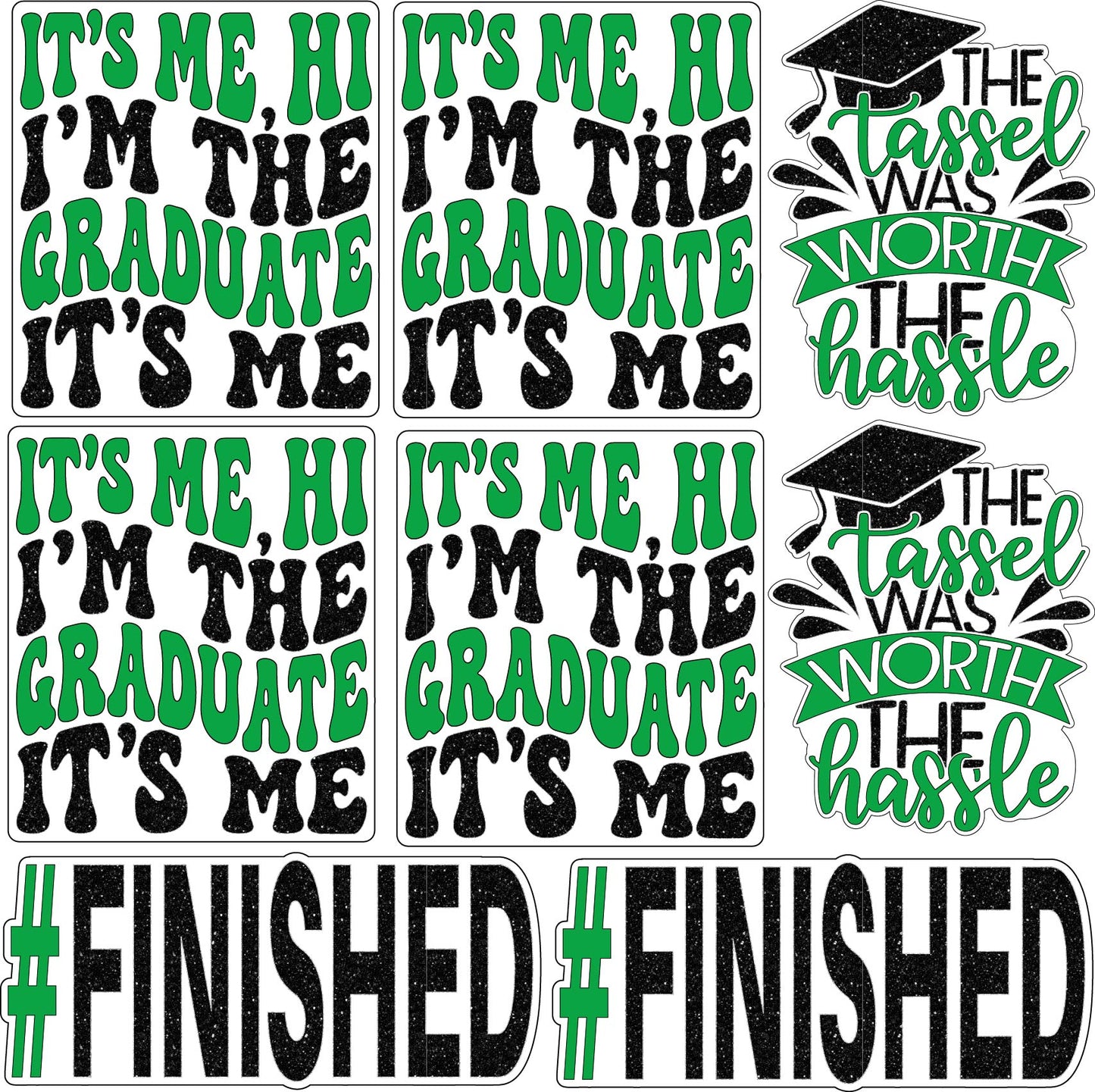 Graduation Sayings or Accents Set 5 - Choose 1 Color - Half Sheet Misc.