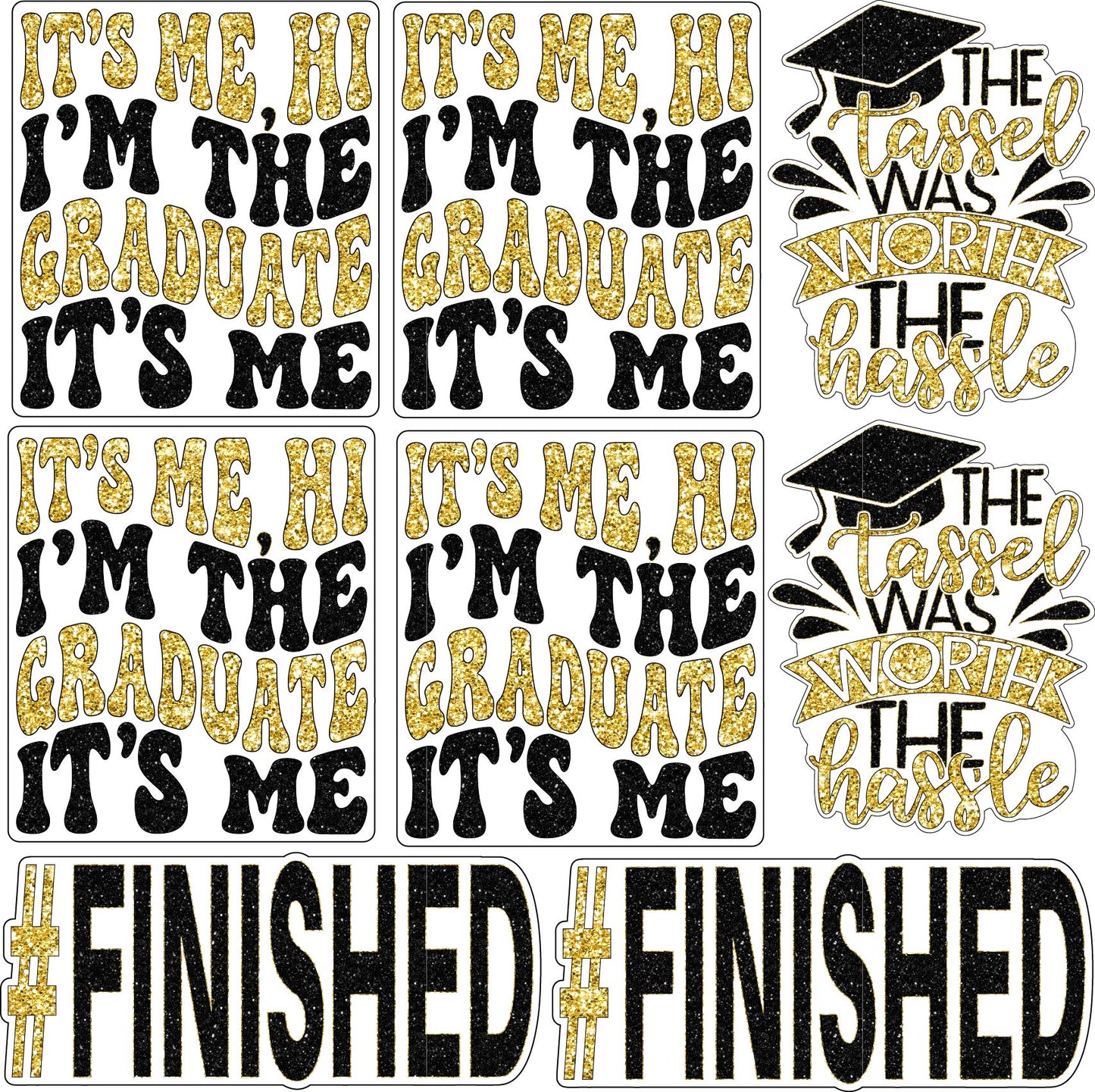 Graduation Sayings or Accents Set 5 - Choose 1 Color - Half Sheet Misc.