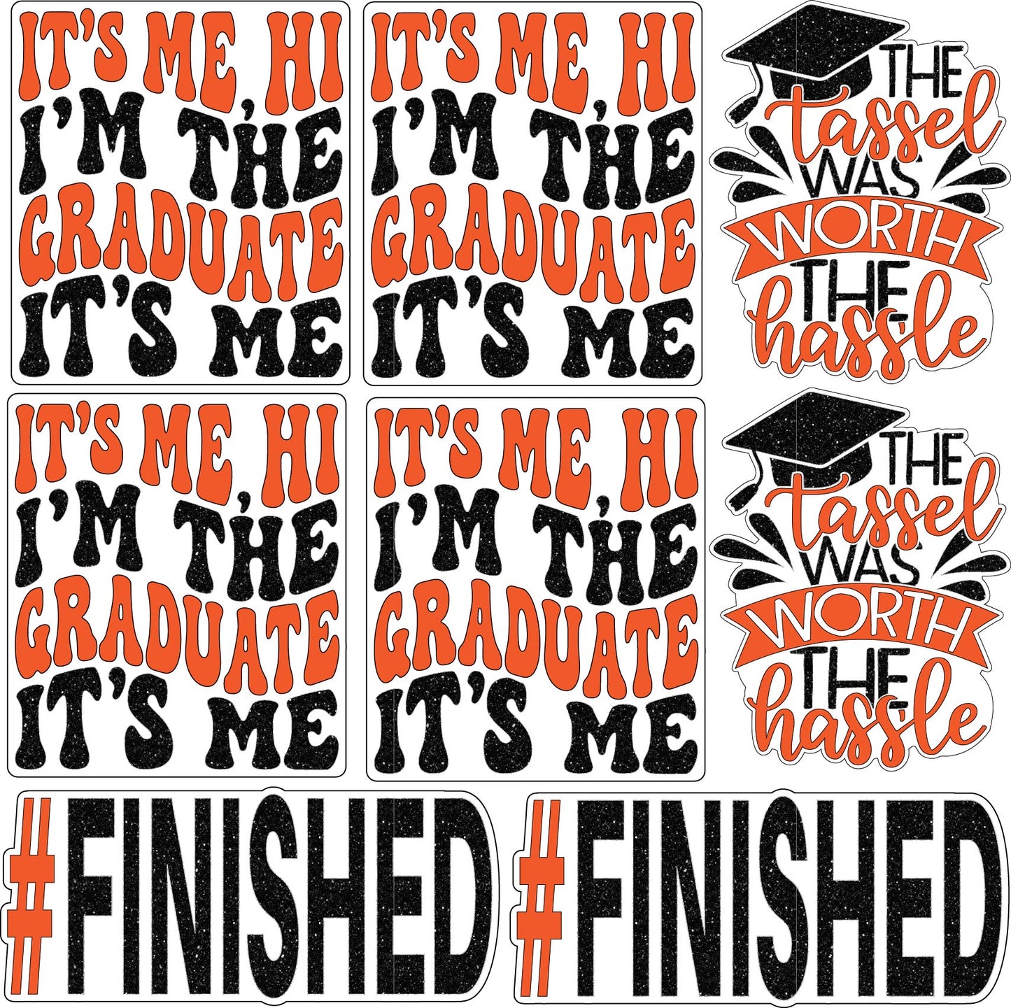 Graduation Sayings or Accents Set 5 - Choose 1 Color - Half Sheet Misc.