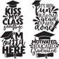 Graduation Sayings or Accents Set 1b - Solid Black or Choose Color - Half Sheet Misc.