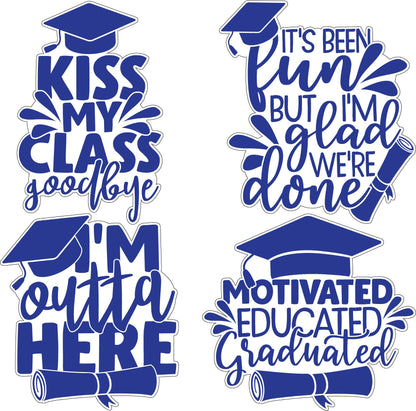 Graduation Sayings or Accents Set 1b - Solid Black or Choose Color - Half Sheet Misc.
