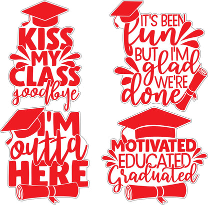 Graduation Sayings or Accents Set 1b - Solid Black or Choose Color - Half Sheet Misc.