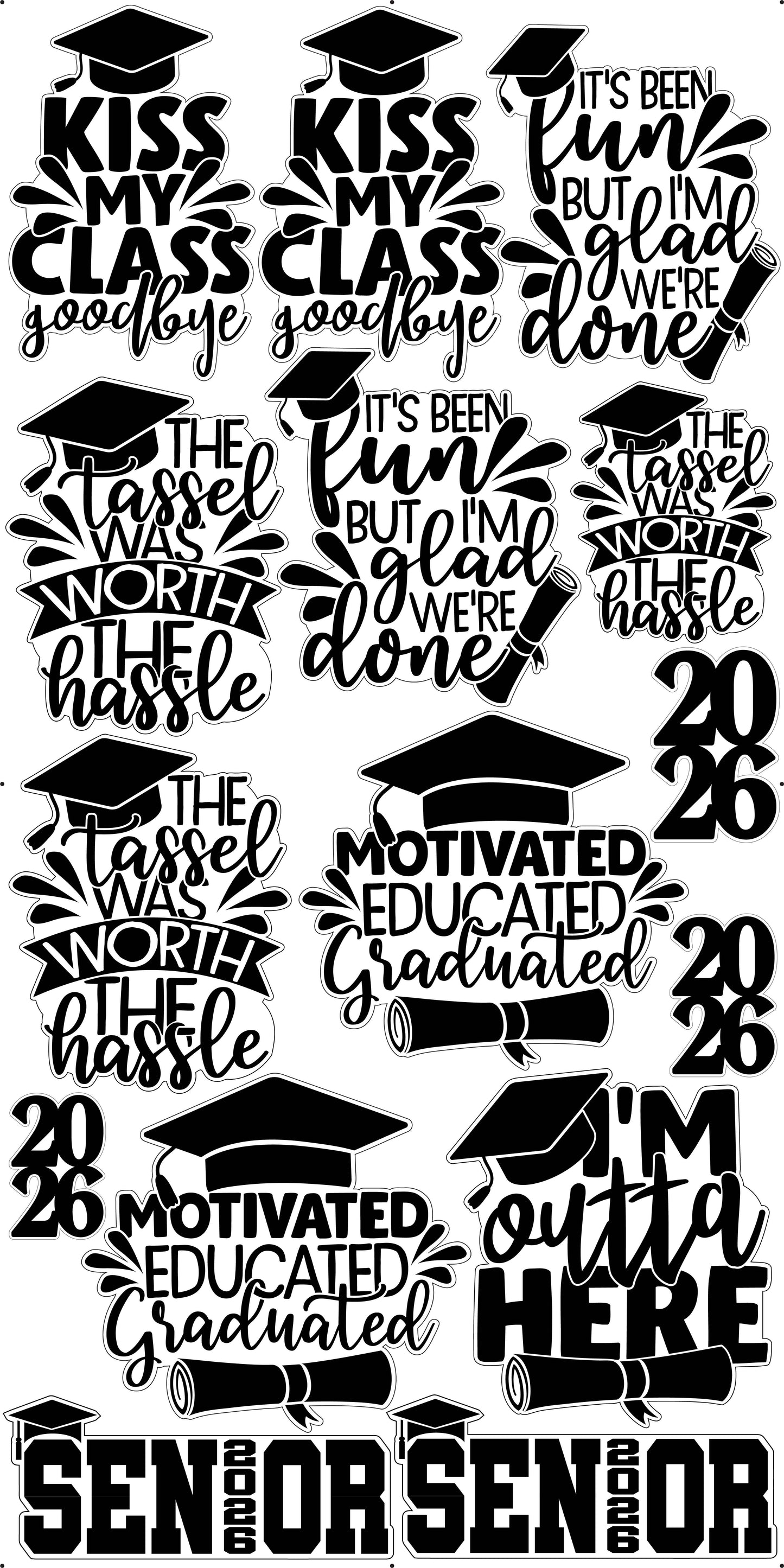Graduation Sayings Accents Full Sheet