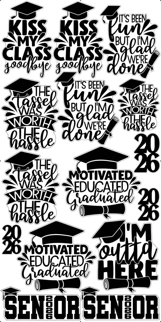 Graduation Sayings Accents Full Sheet