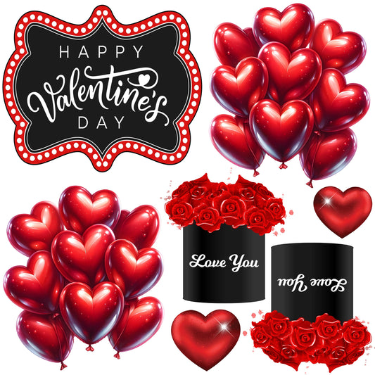 Happy Valentine's Set 4 Half Sheet Misc. (Must Purchase 2 Half sheets - You Can Mix & Match) (Copy)