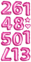 Hot PInk Foil Numbers 23