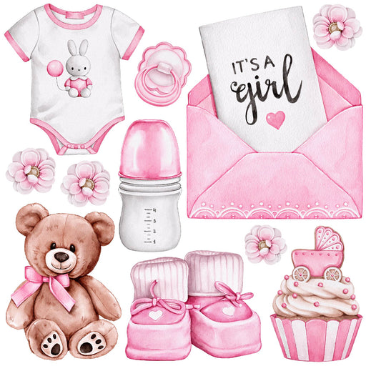 It's a Girl Pink Half Sheet