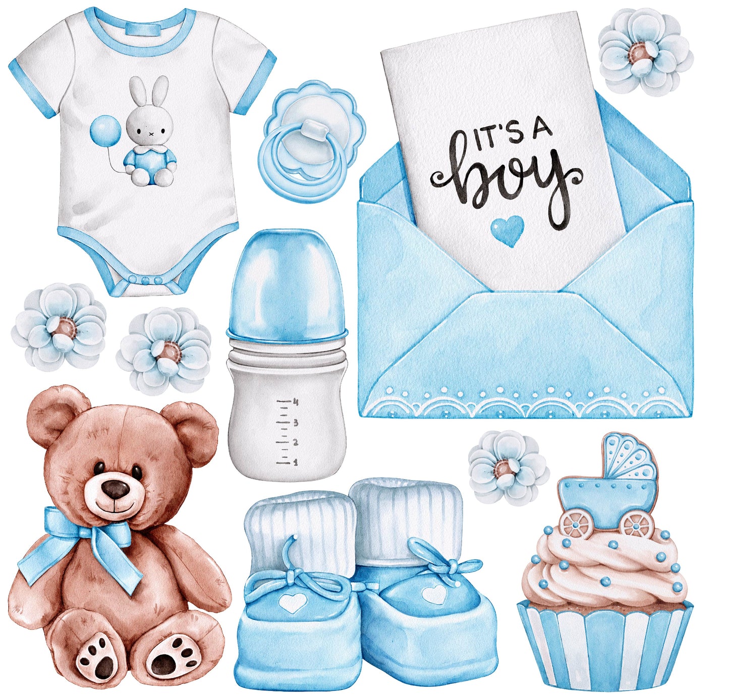 It's a Boy Baby Blue Half Sheet