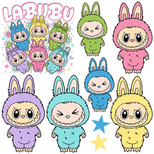 Labubu Half Sheet Misc. (Must Purchase 2 Half sheets - You Can Mix & Match) (Copy)