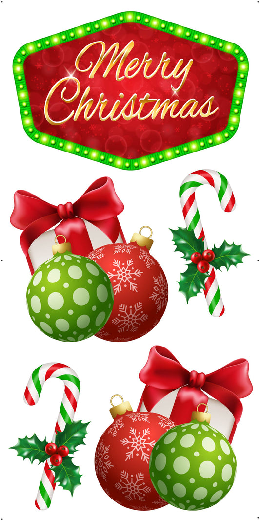 Merry Christmas Ornaments Candy Canes