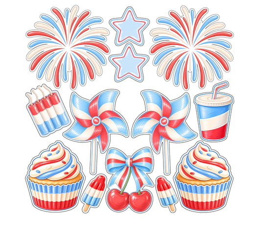 Red White Blue Set 2 Half Sheet